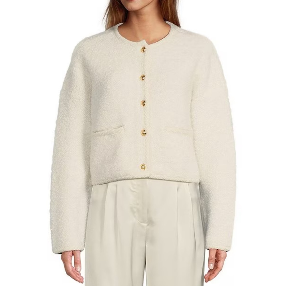 ISO Antonio Melani Emily Wool Blazer Jacket Gold Buttons
